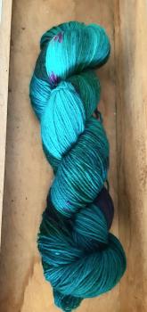 Socke Anglermoos-Fingering-Schurwolle/Polyamid