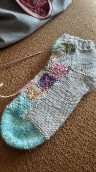 Strickrezept Patchworksocke