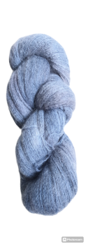 Fluff Metallblau-Fingering-SuriAlpaka/PimaCotton/Seide
