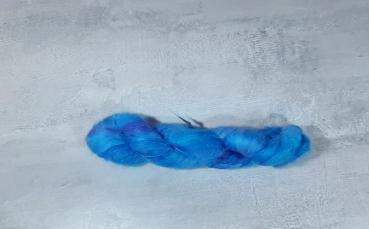 Alpakahailo Herzblau - Lace - Babysurialpaka/Seide