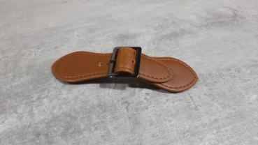 Schnalle Lederoptik Braun