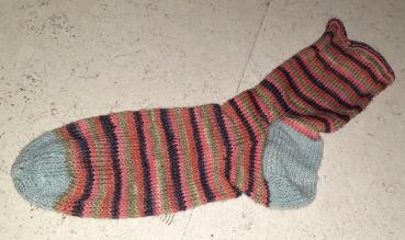 Preview: Ringelsocke Lila-Fingering- Schurwolle/Polyamid