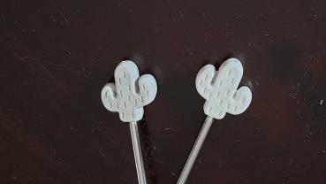 Maschenstopper Kaktus grau