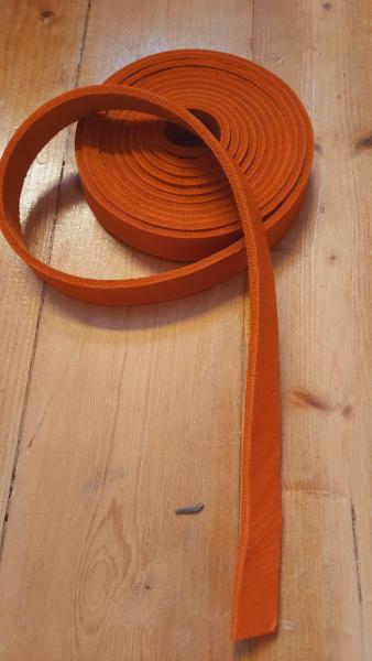 Lederriemen Orange - eine Einheit sind 50 cm