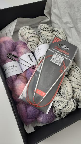 Strickbox Therapietuch lilamelange