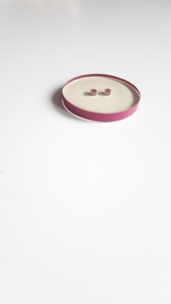 Knopf groß transparent magenta