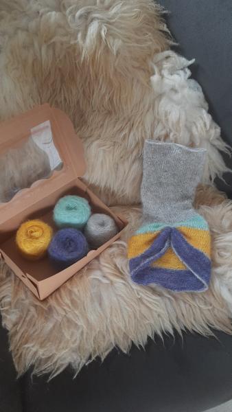 Strickset Schleifenstulpe