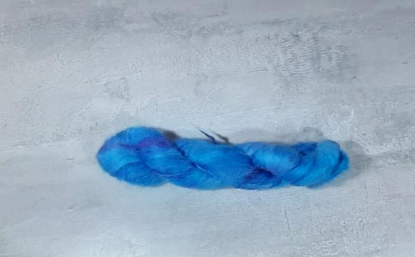 Alpakahailo Herzblau - Lace - Babysurialpaka/Seide