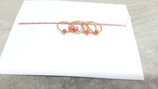 Maschenmarkierer Perle Lachs