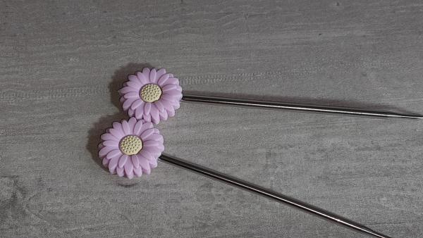 Maschenstopper Blume Lila